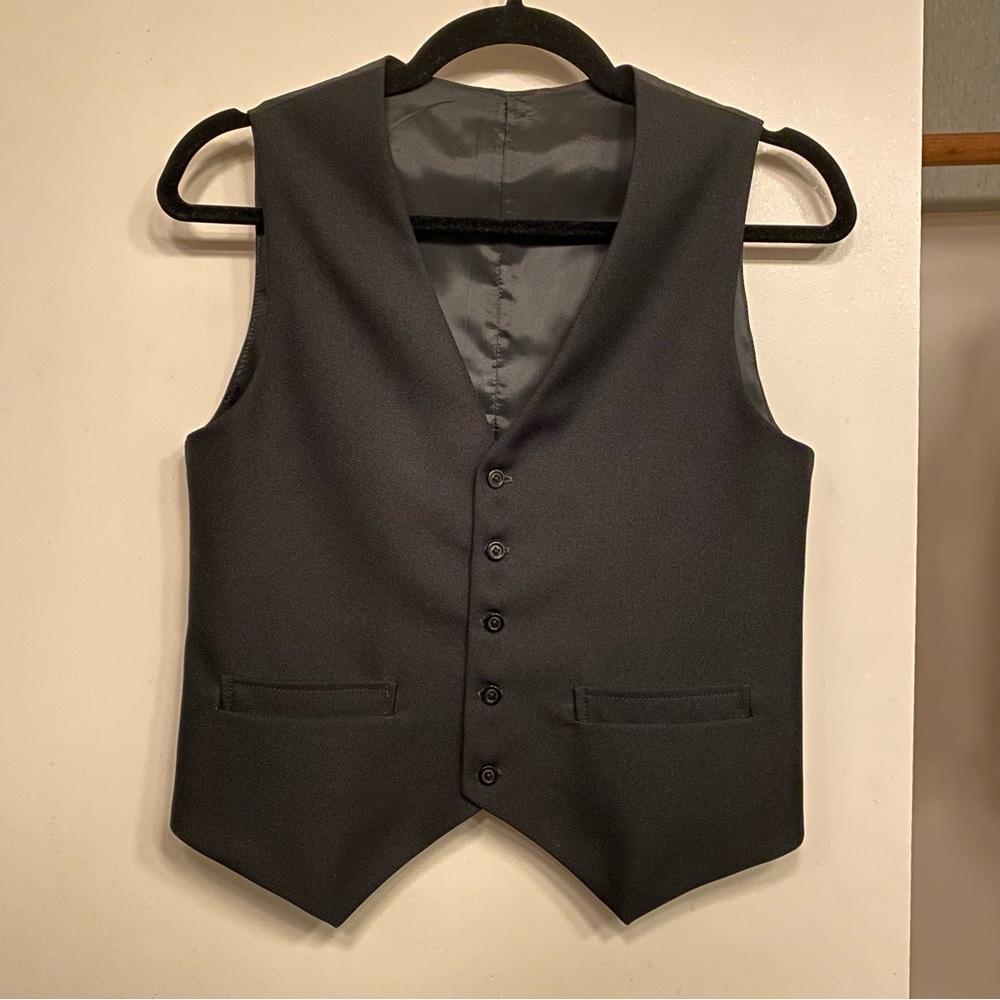 black structured vest